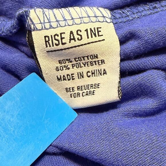 Rise as 1NE No More Trappin NYC Tee Shirt XL Blue Wash Orange Lettering - Picture 7 of 16